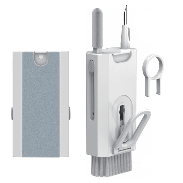Multifunktionaler Reiniger Alogy Cleaner Set 8-in-1-Kopfhörer-Tastatur-Bildschirm-Reinigungsset für Telefone, Tablets, Laptops, Computer Weiß