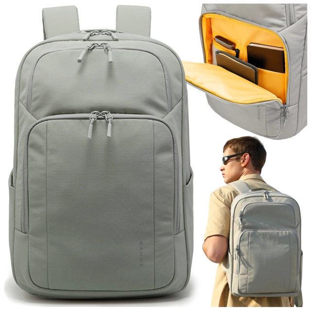 Bange 23L wasserdichter Rucksack für 16,4"-Laptops – Geräumig und komfortabel, robust und atmungsaktiv, ideal für Stadt und Reisen, Arbeit und Flugreisen, Unisex – Grau