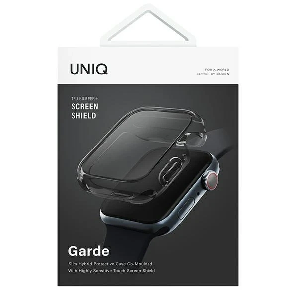 Ochranné puzdro UNIQ Garde pre Apple Watch Series 7/8 45 mm sivá/dymová šedá