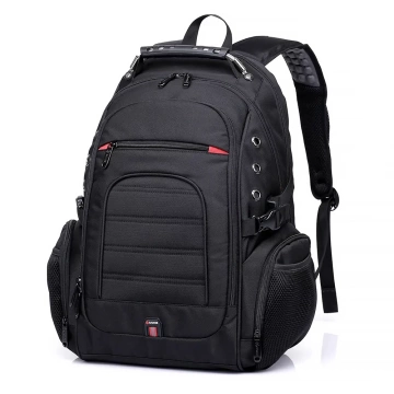 Bange Waterproof Backpack Taška na notebook 15" Městské cestování 48x35x23 cm Do práce Školní Letadlo Pánské Dámské USB Černá