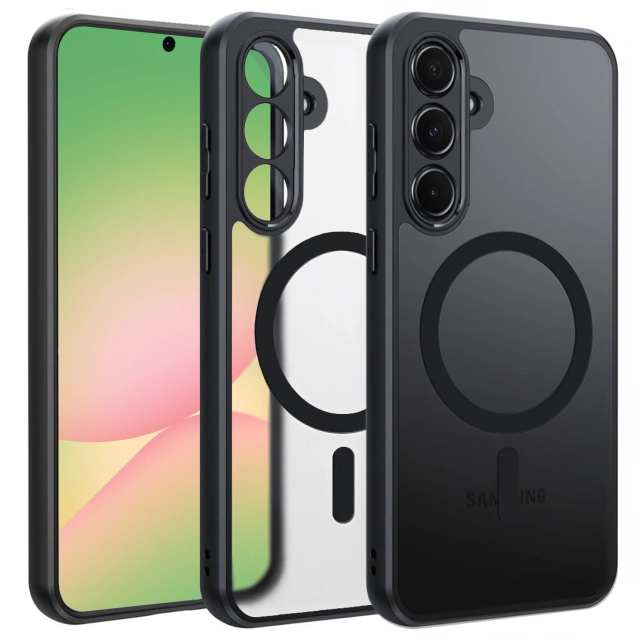 Etui do Samsung Galaxy A56 5G obudowa ochronna na telefon Alogy Matte HybridMag™️ Case do MagSafe Matowe Czarne