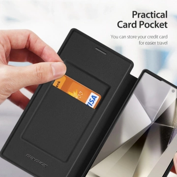 Dux Ducis Skin X Pro case with flap and magnetic ring for Samsung S24 Ultra - black