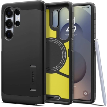 Ochranný kryt Spigen Tough Armor MagSafe pro Galaxy S25 Ultra, černý