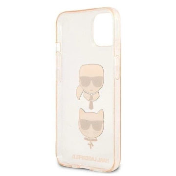 Karl Lagerfeld KLHCP13SKCTUGLGO iPhone 13 mini 5,4" zlatý/zlatý pevný obal Glitter Karl`s