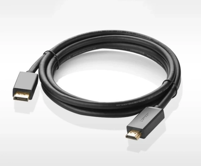 UGREEN Unidirectional DisplayPort to HDMI Cable 4K 30 Hz 32 AWG 2m Black (DP101 10202)
