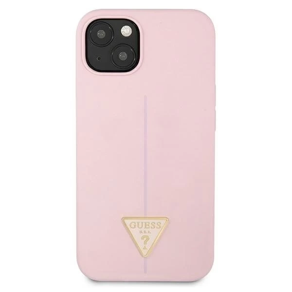 Guess GUHCP13MSLTGU iPhone 13 6,1" fioletowy/fialový pevný obal silikonový trojúhelník