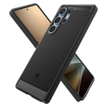 Puzdro Spigen Rugged Armor MagSafe pre Samsung Galaxy S25 Ultra, matné, čierne