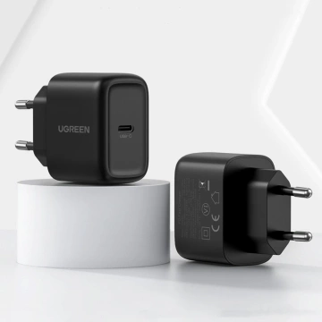 Uzelená nabíjačka USB typu C 25 W napájanie Kábel USB typu C 2 m čierny (50581)