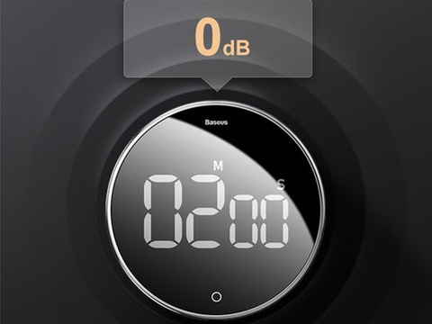 Baseus Heyo Rotation timer magnetic digital timer Black