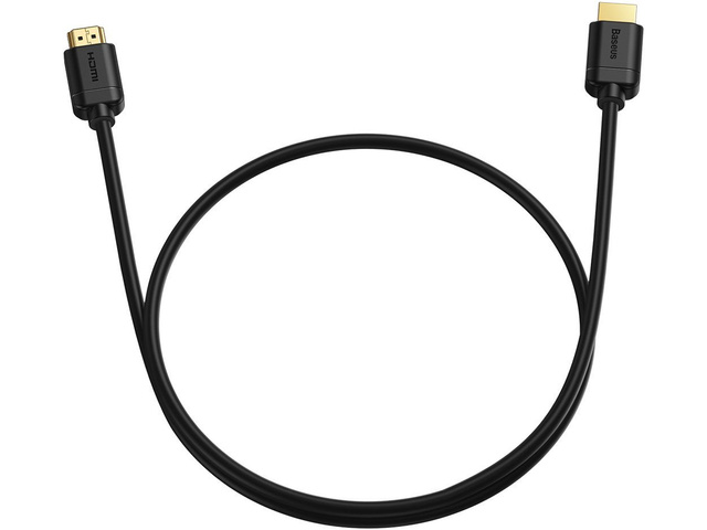 Baseus HDMI 2.0 Cable, 4K 60Hz, 3D, HDR, 18Gbps, 1m Black