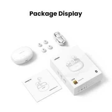 UGREEN HITUNE T6 SŁUCHAWKI ANC BT 5.3 IPX5 USB-C BIAŁE + KABEL