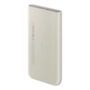 Powerbanka Samsung EB-U2510XUEGEU indukční 10000 mAh 2x USB-C 25W SFC - béžová