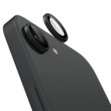 Захисний чохол для камери для iPhone 16e Spigen Optik Pro Glas.TR "EZ Fit", 2 шт., чорний