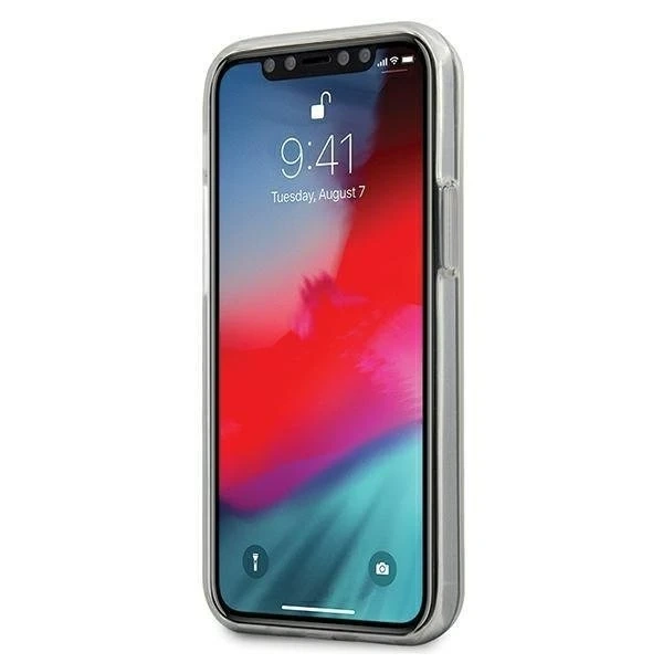 Ochranné puzdro Mercedes MEHCP12SARGBK pre Apple iPhone 12 Mini 5,4" čierne/čierne pevné puzdro Transparent Line