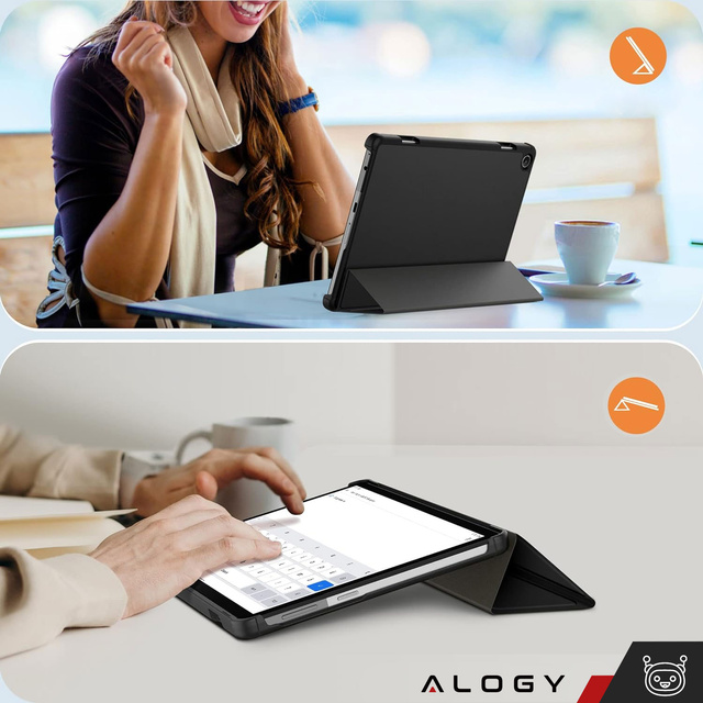 Pouzdro na tablet Lenovo Tab M10 3gen 3 GEN 10.1 2022 TB328FU TB328XU Pouzdro pouzdro Alogy Book Cover Černé sklo