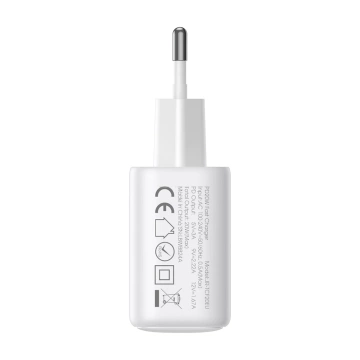 Sieťová nabíjačka Joyroom 2x USB-C 20W PD / QC 3.0 - biela