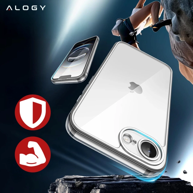 Чохол для Apple iPhone 16 Pro Max Alogy Anti-Shock Hybrid Case for MagSafe Transparent