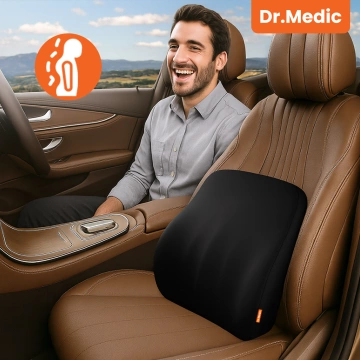 DR.MEDIC LumbarGuard™ Car Back Cushion Ergonomic lumbar cushion for car seat for driver and passenger