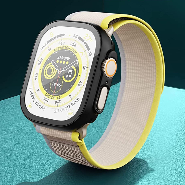 Alogy Protector Case se sklem 2v1 Case Cover pro Apple Watch Ultra 49mm Black