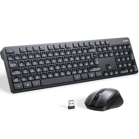 Ugreen MK006 Wireless Keyboard Mouse Set 2.4 GHz Black