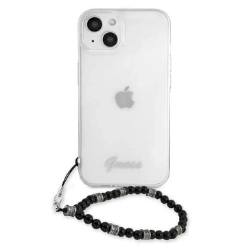 Guess GUHCP13SKPSBK iPhone 13 mini 5,4" priehľadné pevné puzdro Black Pearl