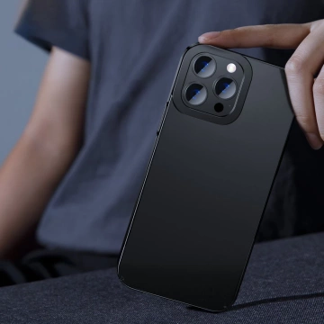 Baseus Glitter Case transparente Hülle für iPhone 13 Pro Max schwarz (armc000201)