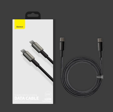 Baseus USB Typ C - USB Typ C Kabel Power Delivery Quick Charge 100 W 5A 2m schwarz (CATWJ-A01)