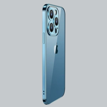 Kryt Joyroom Chery Mirror Case pro iPhone 13 s kovovým rámem stříbrný (JR-BP907 stříbrný)