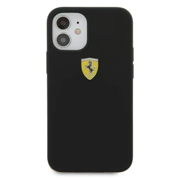 Etui na telefon Ferrari iPhone 12 mini 5,4" czarny/black hardcase On Track Silicone
