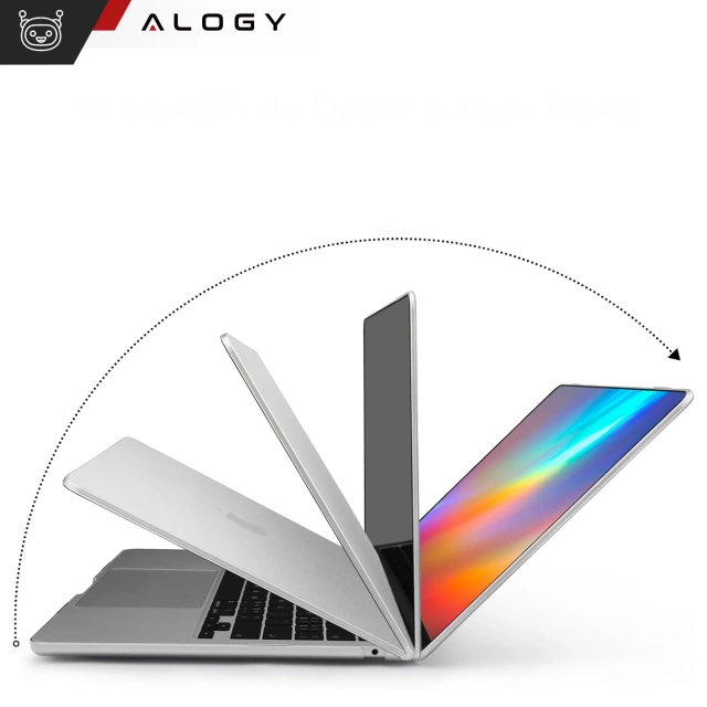 Захисний чохол для Apple Macbook Air 15 M2/M3/M4 2023/2024/2025 Alogy AirGuard™ Flexible Case матовий прозорий білий