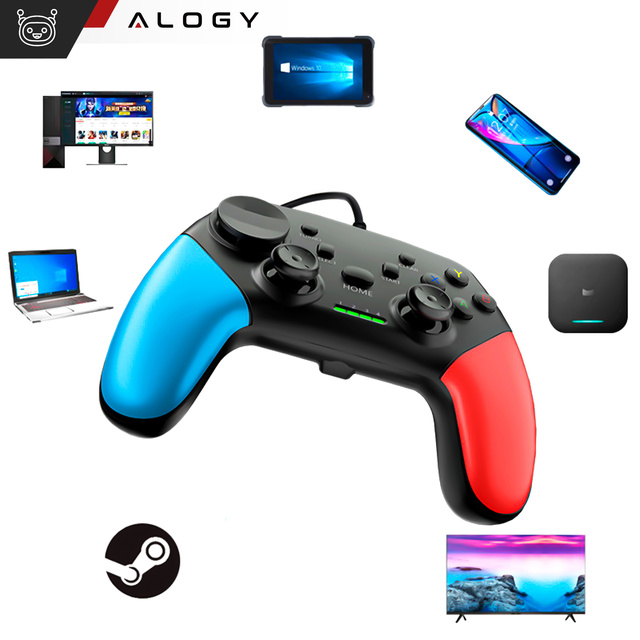Gamepad Pad Wireless Bluetooth Alogy Game Controller Telefonhalter Android iOS PS3 PS4 PC TV Nintendo Switch Joystick Schwarz