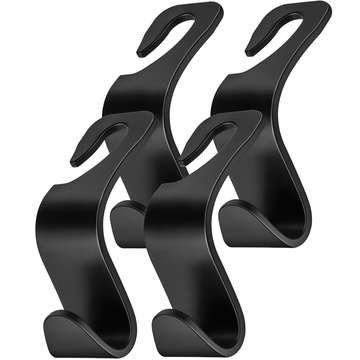 4x Věšák držák do auta háček na opěrku hlavy auto organizér háček Alogy Car Black