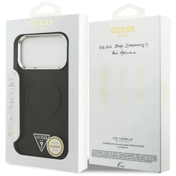 Etui Guess Triangle Logo MagSafe na iPhone 17 Pro Max - Czarny