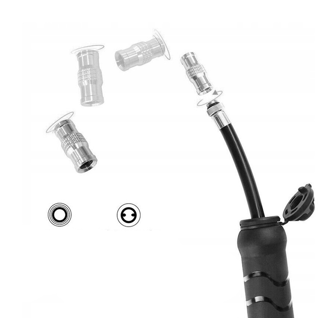 RockBros 810PCS-HP Mini Fahrradpumpe für 100PSI Fahrradrahmen Presta Schrader Schwarz