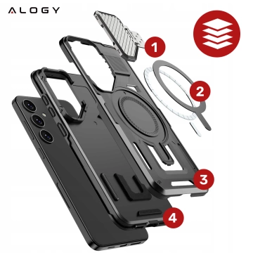 Apple iPhone 16 Pro Max Case Alogy Anti-Shock Hybrid Case for MagSafe Clear