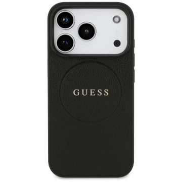 Etui do iPhone 17 Pro Guess Grained Ring MagSafe Black