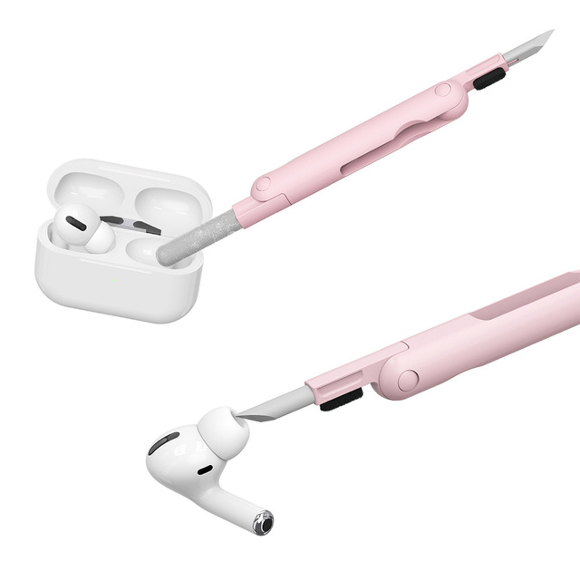 Cleaner Multifunctional cleaning kit for airpods 7in1 keyboards Pink and white