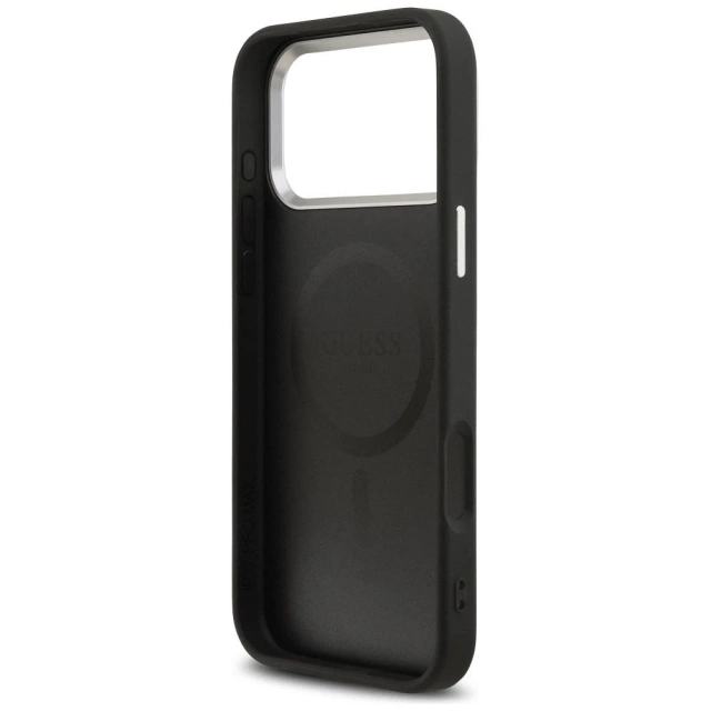 Etui Guess Triangle Logo MagSafe na iPhone 17 Pro - Czarny