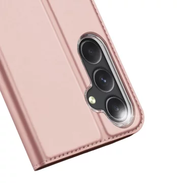 Чохол-гаманець з підставкою для Samsung Galaxy S23 FE Dux Ducis Skin Pro - рожевий