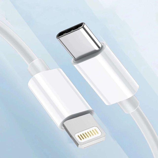 Kábel 100cm USB-C do Lightning PowerDoručenie do Apple iPhone USB dátový nabíjací kábel PD 20W Biały