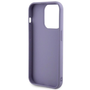 Etui Guess GUHCP15XPSFDGSU na iPhone 15 Pro Max 6,7" fioletovy/fialovy pevny obal Sequin Script Metal