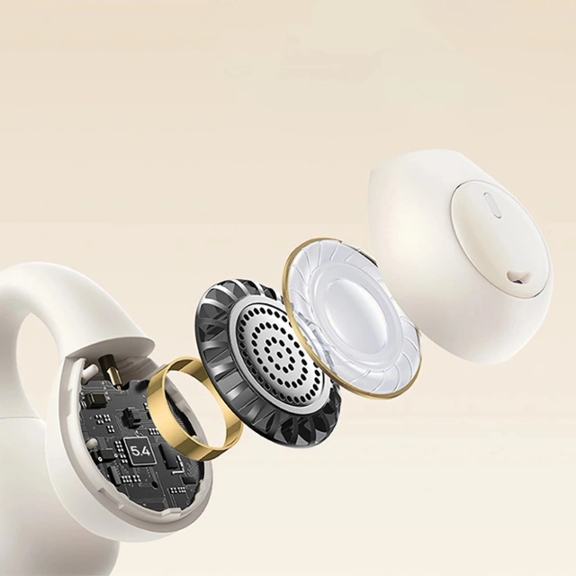 Słuchawki Baseus Bass 15 Clip OWS + Kabel USB-C 30cm Białe