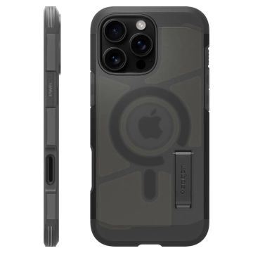 Kryt Spigen Tough Armor „T“ MagSafe pre iPhone 16 Pro Max, čierny