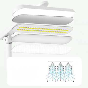 LED stolová lampa Nočná USB stolová lampa Dotykovo nastaviteľný organizér a stojan na telefón biely