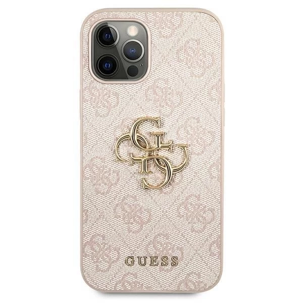 Guess GUHCP12L4GMGPI iPhone 12 Pro Max 6,7" różowy/růžový pevný obal 4G velké kovové logo