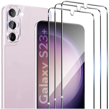 Alogy Glass Pack 3x Tempered Glass Screen Protector 9h Lens Glass for Samsung Galaxy S23 Plus Glass Set