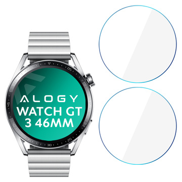 2x tvrdené sklo Alogy pre 9H obrazovku pre Huawei Watch GT 3 46 mm