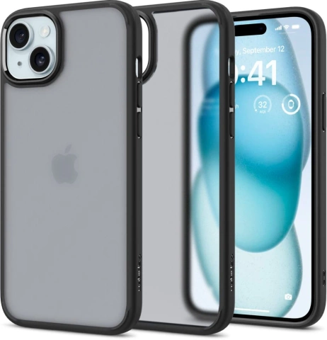Etui Spigen Ultra Hybrid do iPhone 15 mrazivo čierna