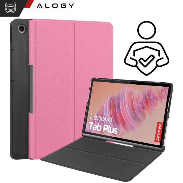 Ochranné puzdro pre Lenovo Tab Plus 11.5" 2024 TB351FU Alogy Book Cover Case, puzdro na tablet, ružové