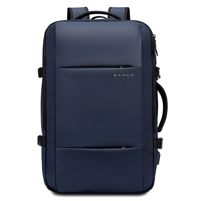 Bange Rucksack, Reiserucksack, erweiterbarer Business-Rucksack, geräumige Tasche für 17,3"-Laptops mit USB-Anschluss, Marineblau